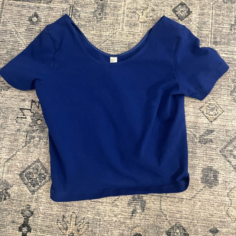 Royal Blue American Apparel size M crop top
